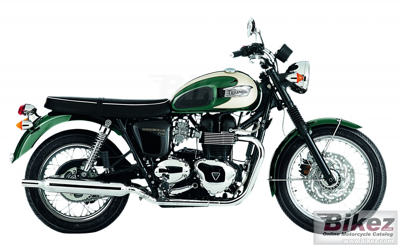 Big Triumph bonneville t100 picture and wallpaper from Bikez.com